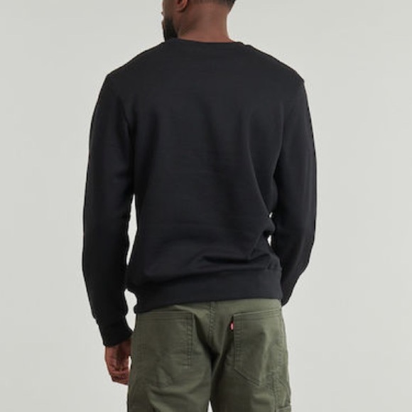 Champion Reverse Weave Script Logo Crewneck Black White Red Men's M Cotton Poly - Picture 3 of 8